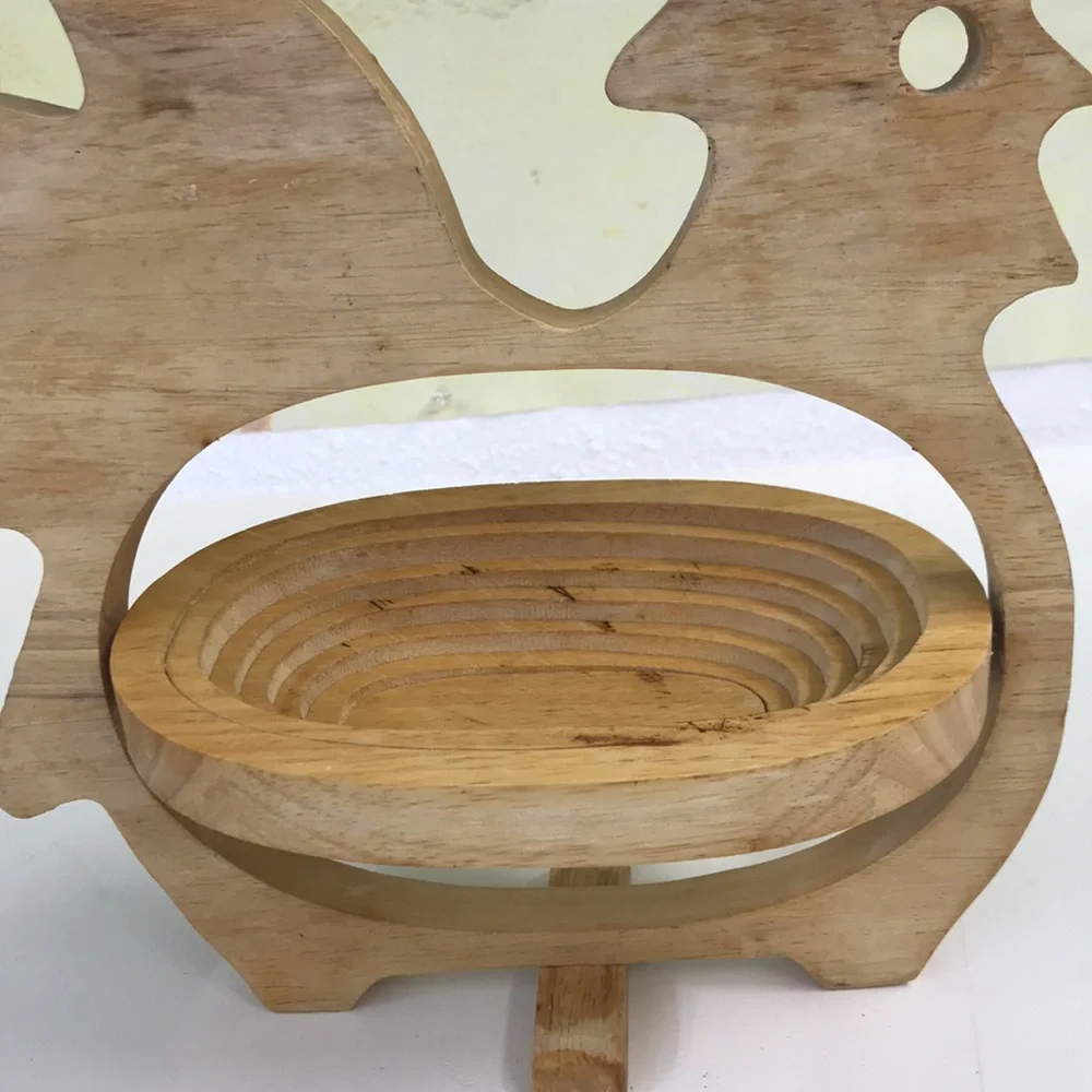 Wooden Rooster Hot-plate/Art décor Basket - Picture 3 of 9